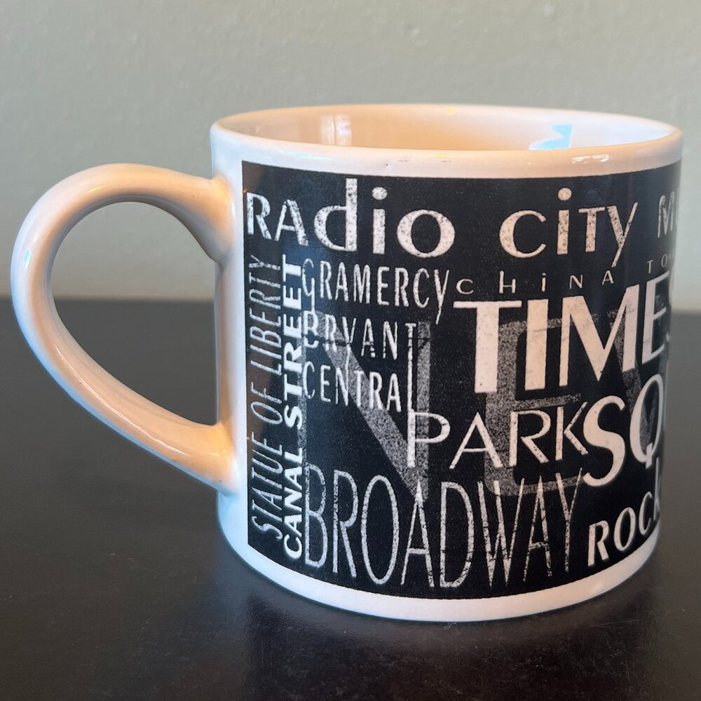 SD GRAPHICS Blue Harbor NEW YORK CITY Souvenir Retro Jumbo Ceramic Mug Cup 20oz